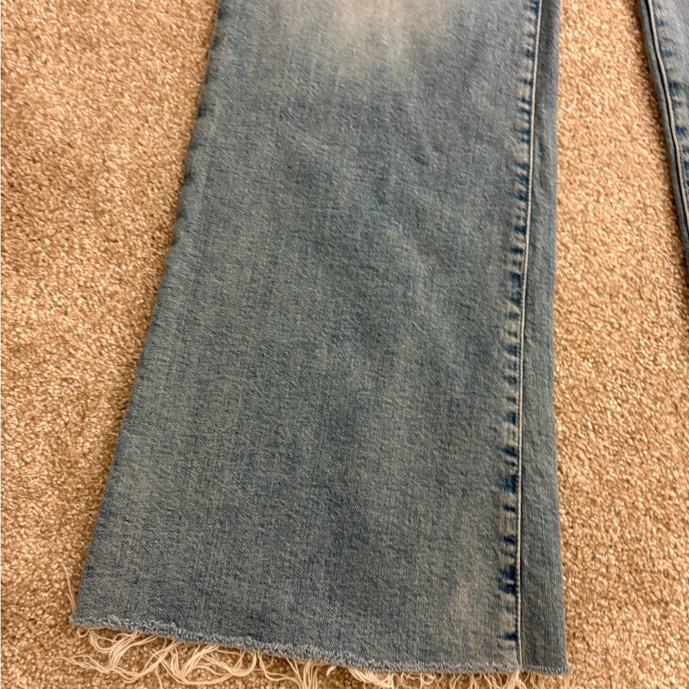 MOTHER Wide-Leg Flare Jeans in Light Blue Wash - Picture 2 of 10